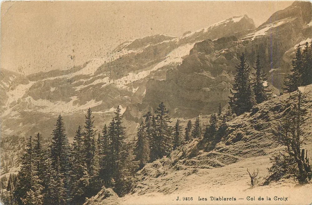 Les Diablerets — Przełęcz Krzyża — J. 9816 - Awers