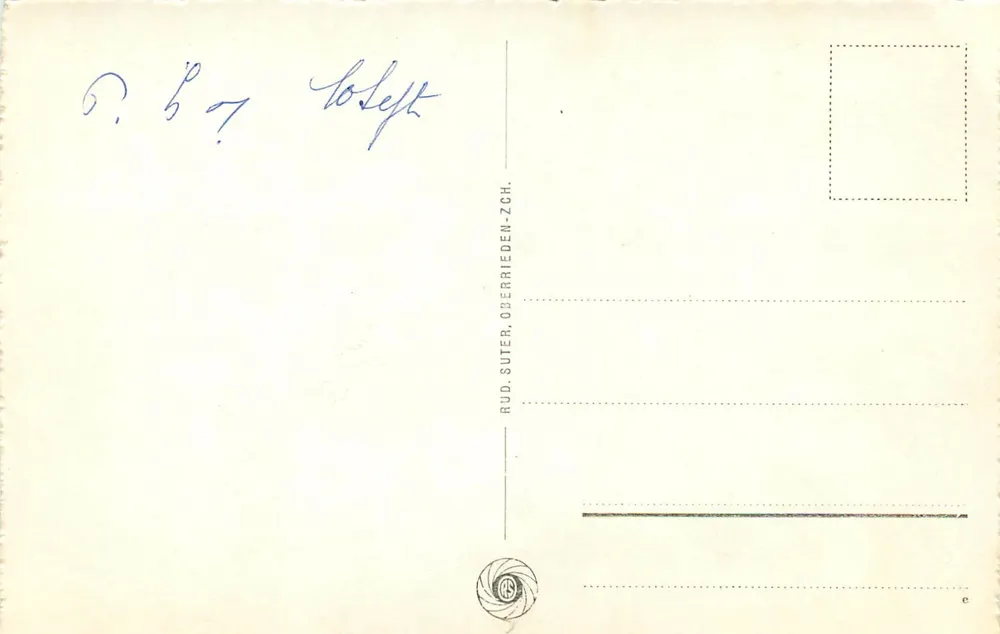Küssnacht: Hohle Gasse mit Tellskapelle — Verlag Rud. Suter, Oberrieden-Z.CH., Nr. 10314 - Rückseite