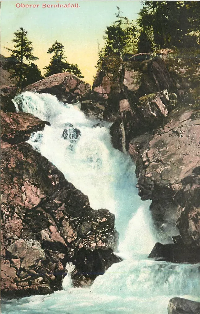 Oberer Berhinafall — cascata alpina — Edição Photohall Davos, Número 122 - Frente