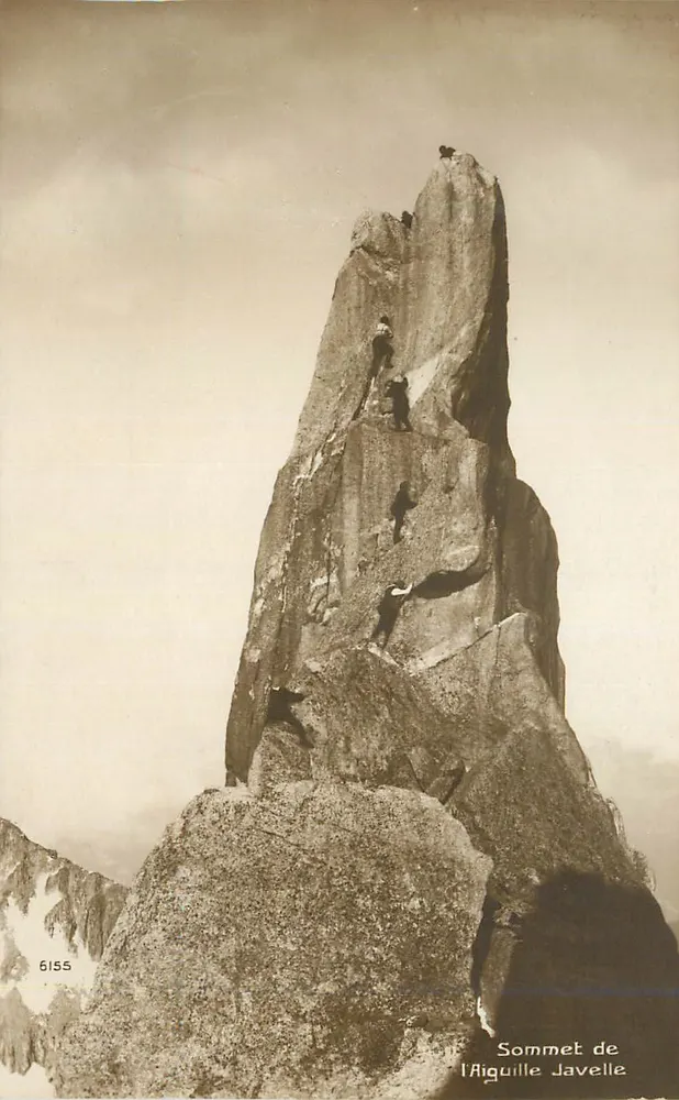 Gipfel der Aiguille Javelle — Ansicht von Kletterern — Editions Art. Perochoet, Lausanne - Vorderseite
