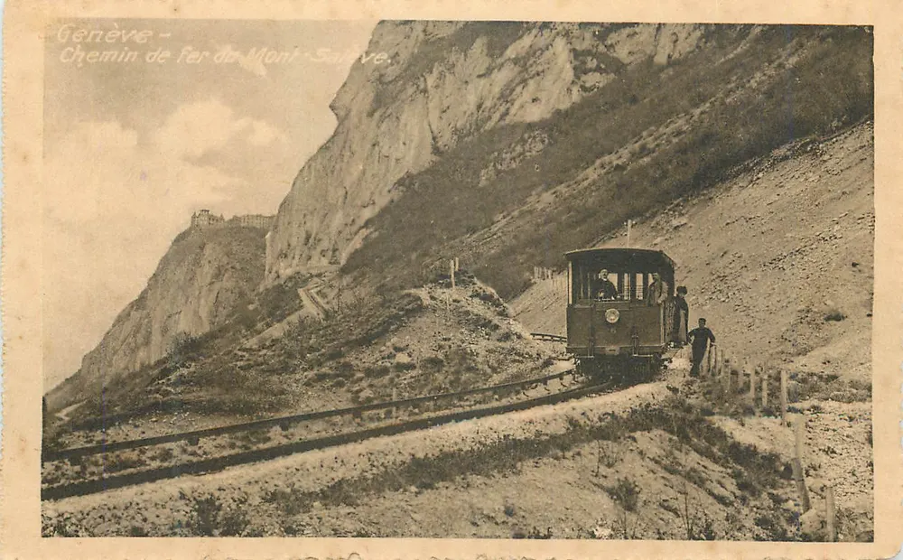 Genf — Mont-Salève-Bahn — Ansicht des Seilbahns - Vorderseite