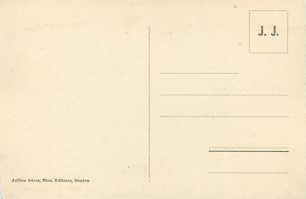 Gletsjer van Trient en de Punta d'Orny — J.J. 7641 — Jullien frères, Genève - Achterkant