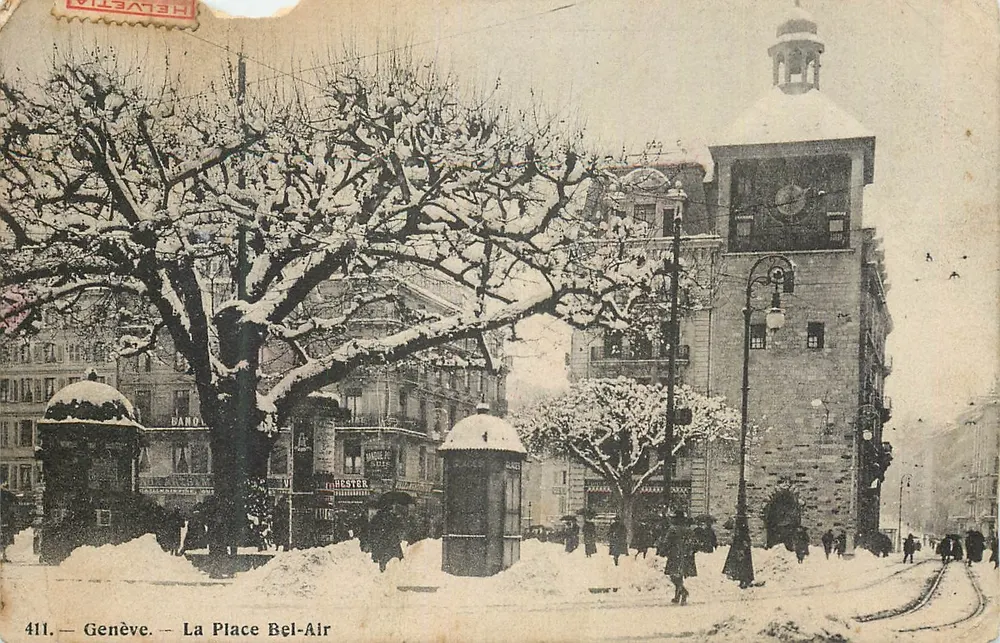 Genève — La Place Bel-Air — H. Brügger, Edit., Genève, n° 411 - Frente