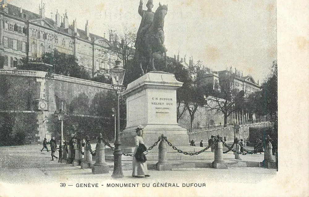 Genève - Monument do Geral Dufour — E. Haissly, n°30 - Frente