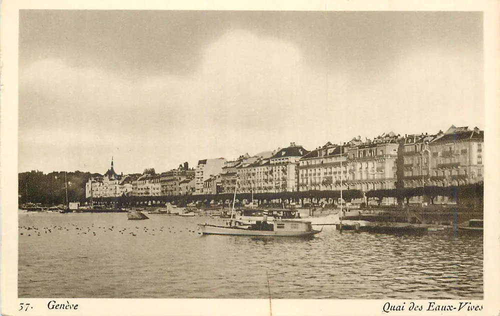 Genebra — Quai des Eaux-Vives — Éditions Paul Lebèt - Frente