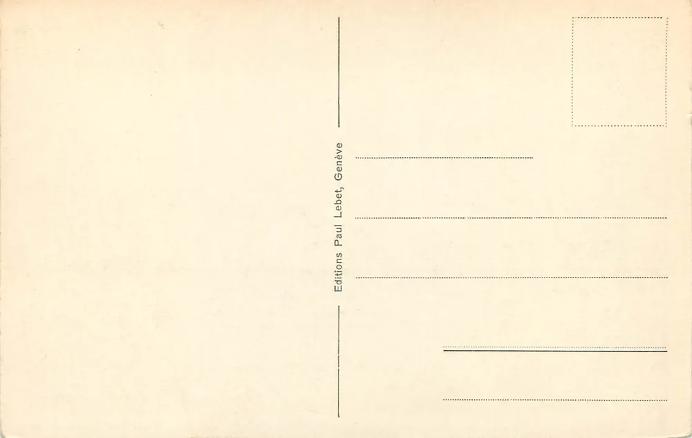 Genebra — Quai des Eaux-Vives — Éditions Paul Lebèt - Verso
