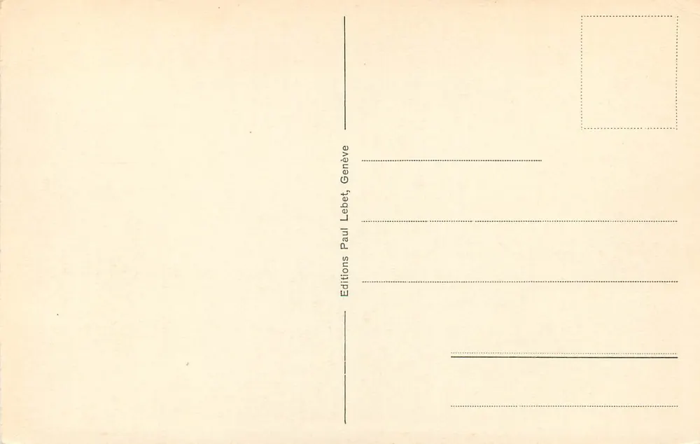 Quai des Eaux-Vives — Genebra — Éditions Paul Lebet - Verso
