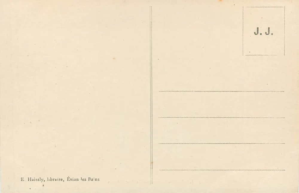 Panorama do Lago Léman — J. J. 4348 — Editor J. J. - Verso
