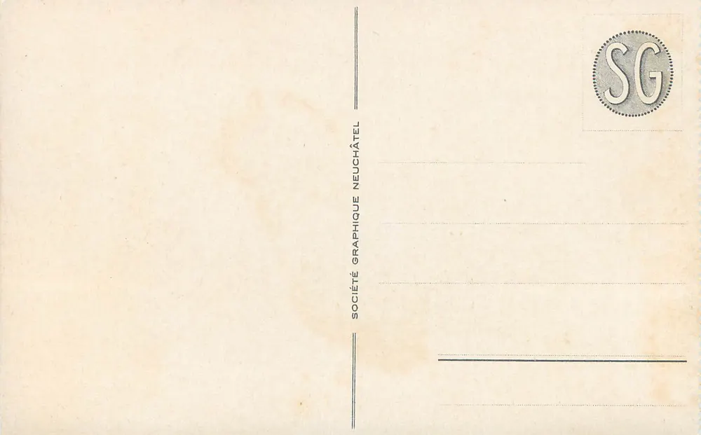 Genève - Pont du Mont Blanc et Île Rousseau — Société Graphique Neuchâtel, n°62 - Rückseite
