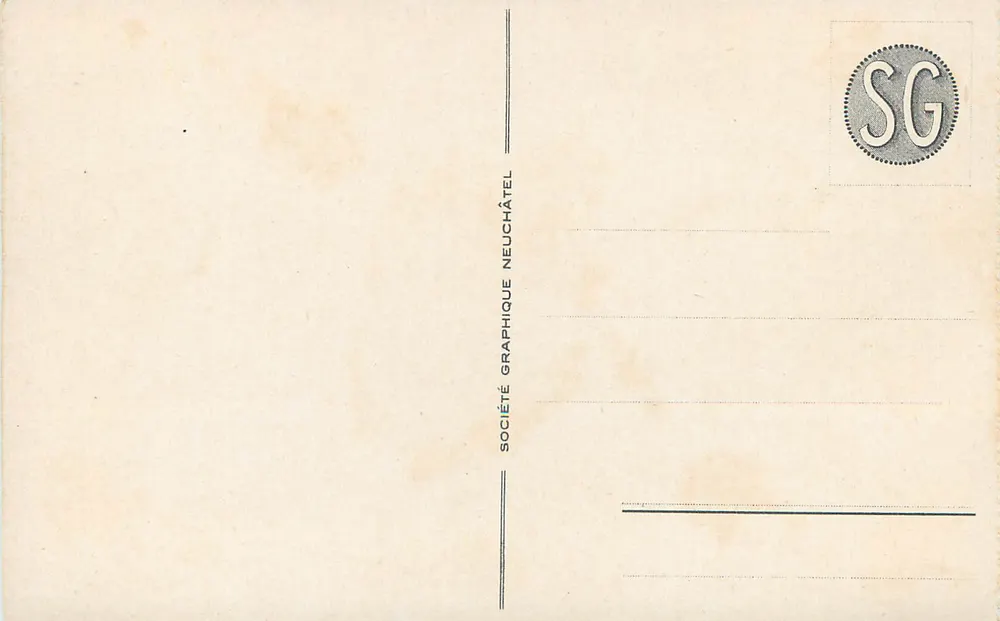 Genf - Pont de la Coulouvrenière und Mont Blanc — Société Graphique Neuchâtel, n°63 - Rückseite