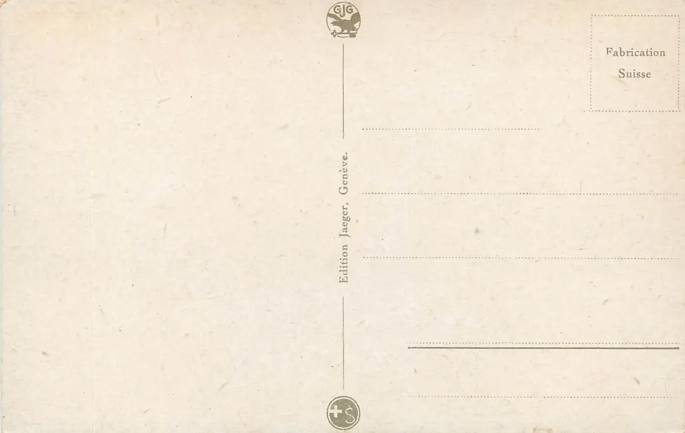 Genf - Pont du Mont-Blanc und Île Rousseau — Edition Jaeger, Genf, Nr. 28 - Rückseite