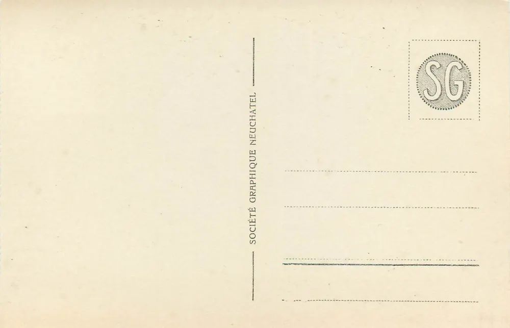 Hospice du Grand St-Bernard — Chœur de l'Église — Société Graphique Neuchâtel n°2159 - Verso