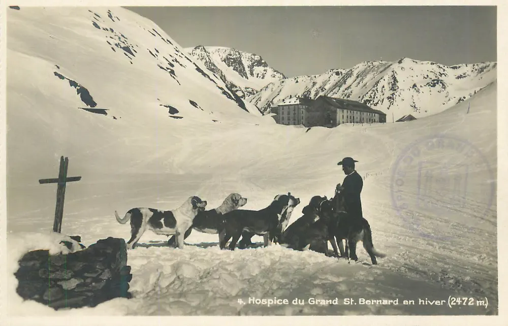 Hospiz des Grossen St. Bernard im Winter (2472 m) — 4. — Société Graphique Neuchâtel - Vorderseite