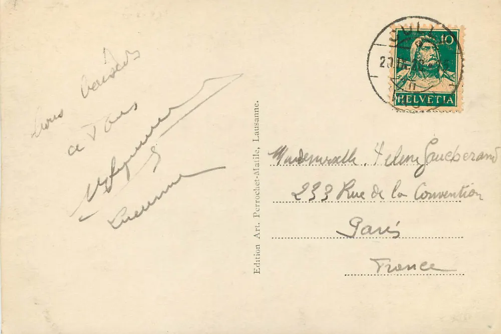 Lausanne — Die Kathedrale und die Alpen — Edition Art. Perrochet-Matils, Nr. 138 - Rückseite