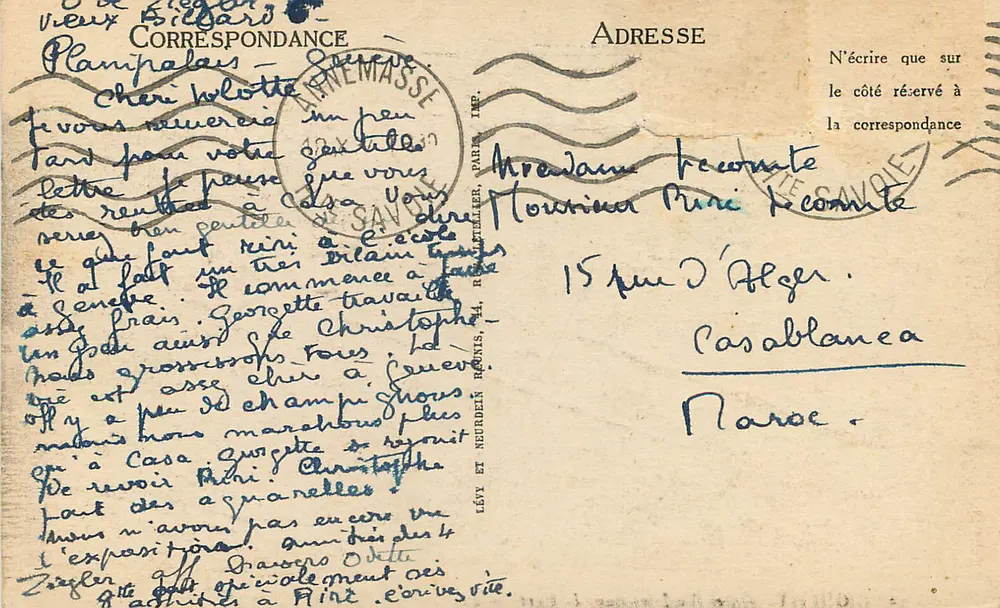 Ouchy — Les Voiliers dans le Port — LL. n°44 - Verso