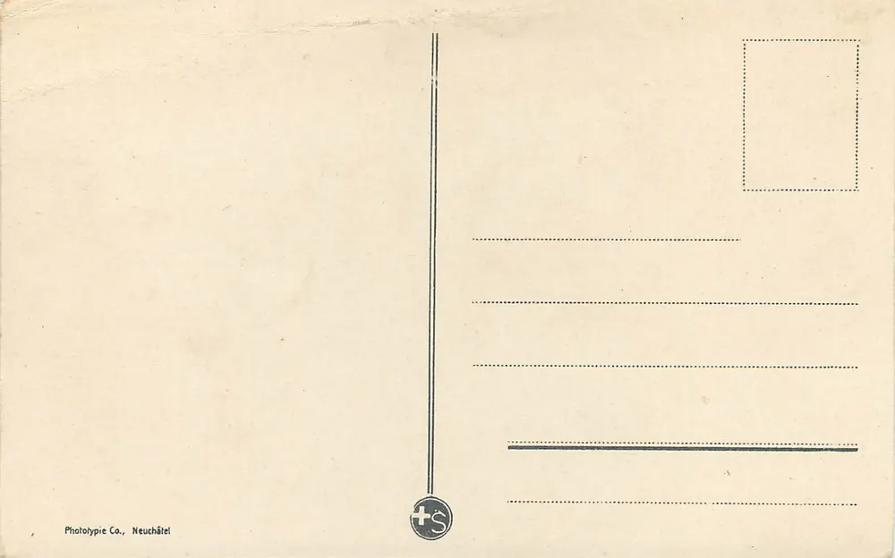 Lausanne and the Alps — panoramic view — Phototypie Co., Neuchâtel, no. 901 - Back