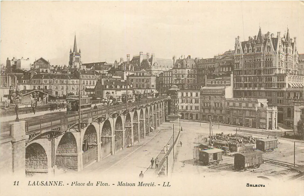 Lausanne - Place du Flon - Maison Mercié - LL - Recto