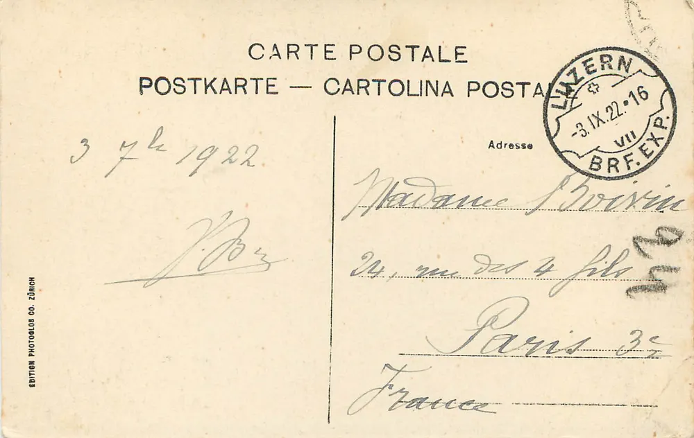 Luzern - Dornacherhaus — editor 9201 - Verso