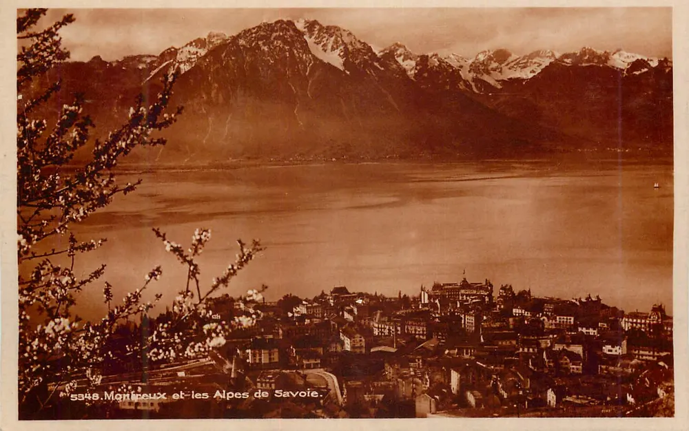 Montreux und die Alpen der Savoyen — Phototypie Co. Montreux, n° 5348 - Vorderseite