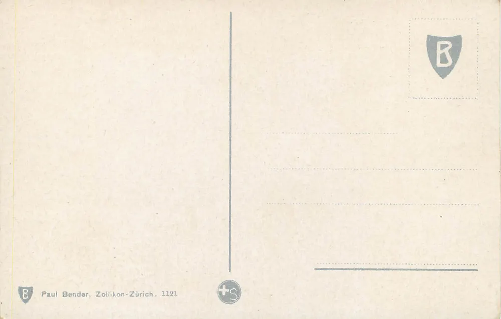 Schloss Chillon und die Dents du Midi — Verlag B. Zollikon-Zürich - Rückseite