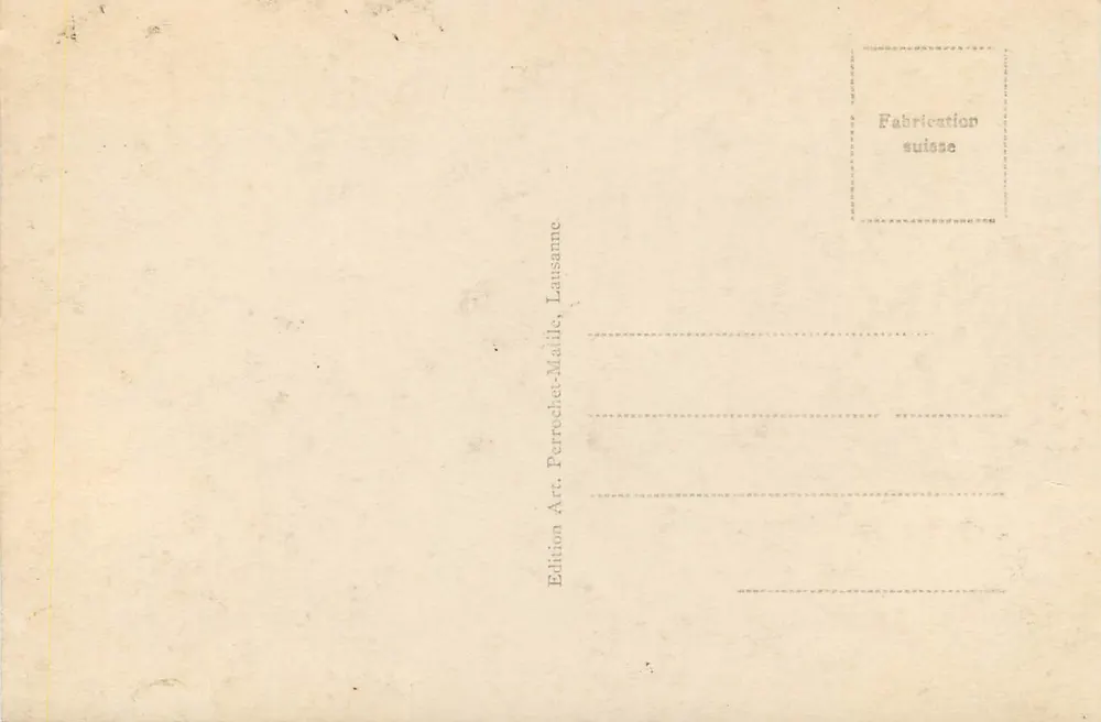 Castelo de Chillon e Dentes do Meio-Dia — Edição Art. Perrochech-Matilé, Lausanne — n° 1612 - Verso
