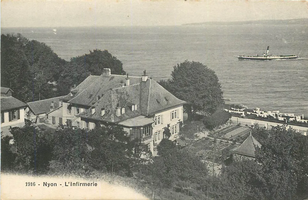 Nyon - De Verpleegkamer — uitzicht vanaf een promontoir, 1916 - Voorkant