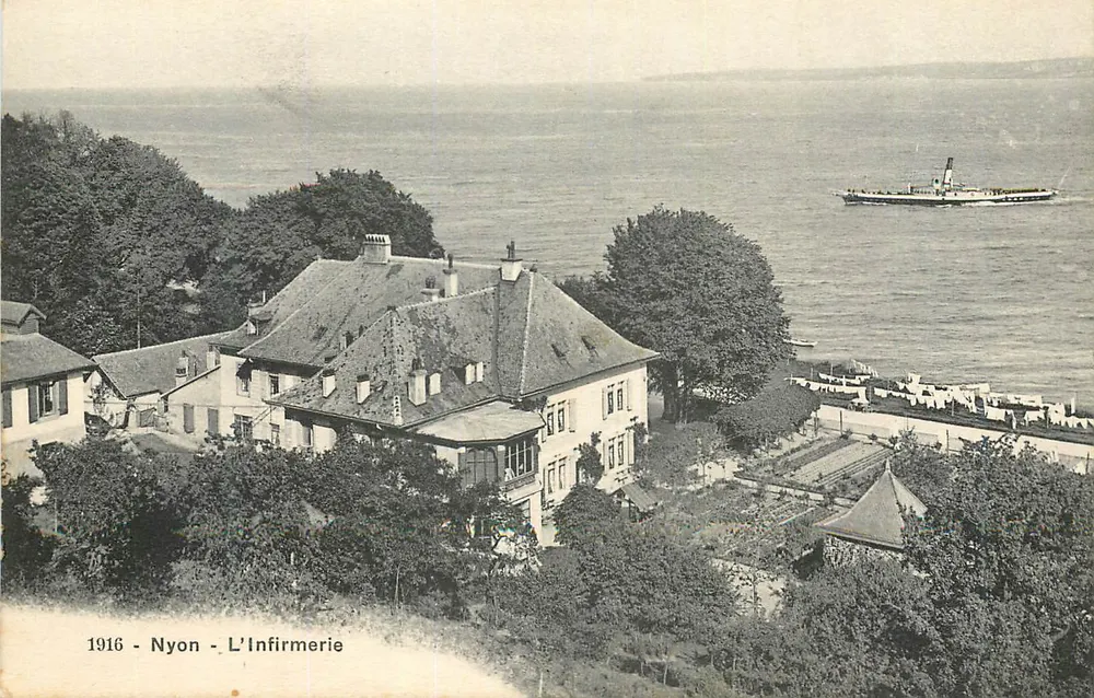 Nyon — A Enfermaria — 1916 — Editor E. Rossier, Nyons - Frente