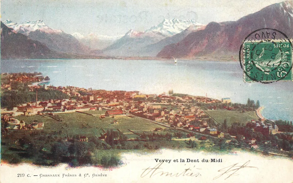 Veyvey i Dent du Midi — Charnaux Frères & Cie, Genewa, n° 219 c. - Awers