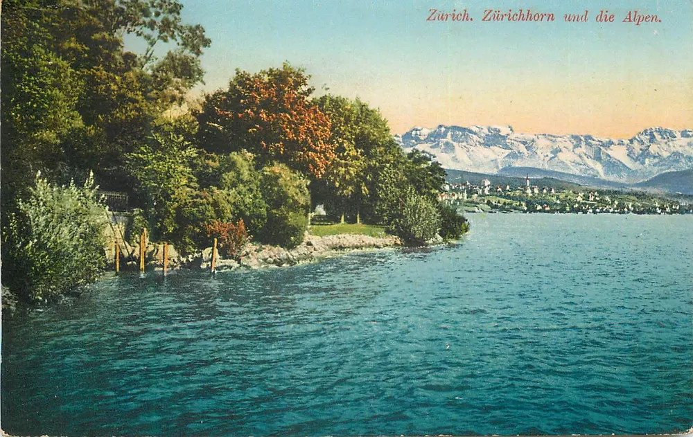 Zürich. Ansicht des Zürichhorns und der Alpen. — Paul Bender, Zollikon-Zürich — n°531 - Vorderseite