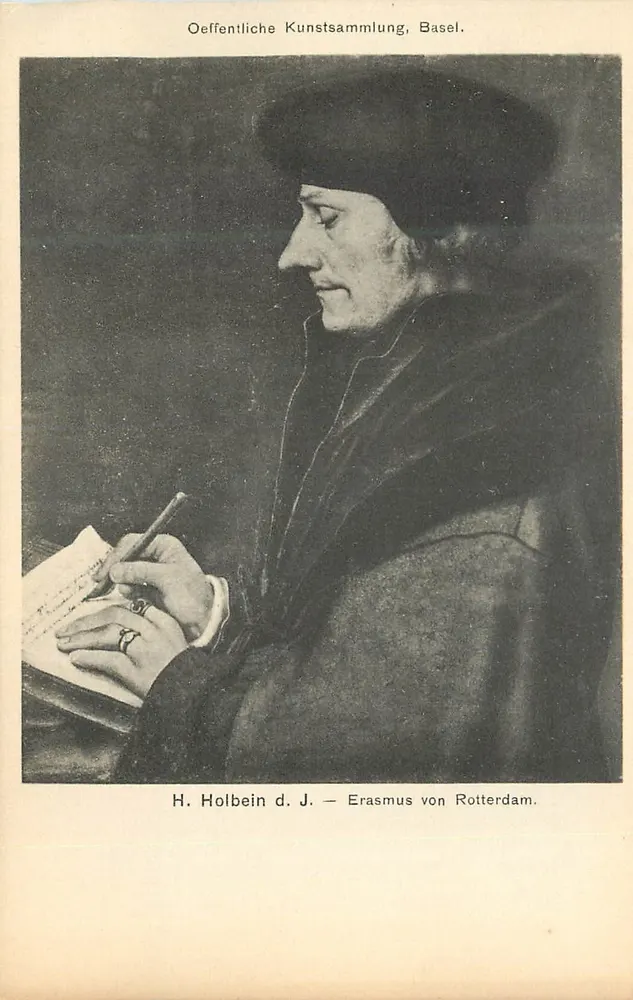 Erasmus de Rotterdam — H. Holbein d. J. — Oeffentliche Kunstsammlung, Basel - Recto