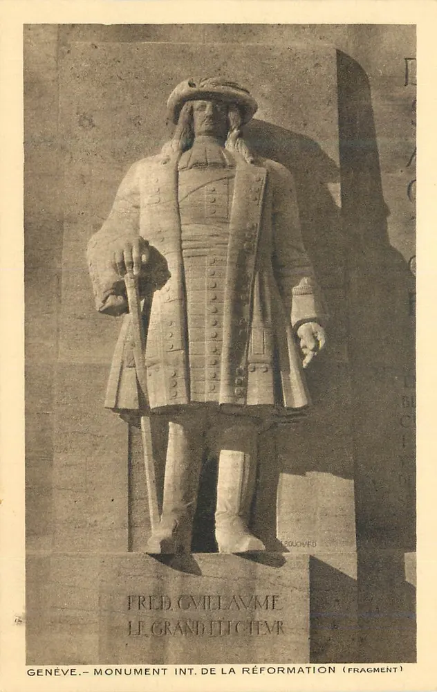 Genebra — Monumento internacional da Reforma (fragmento) — Edição Jaeger, Genebra - Frente