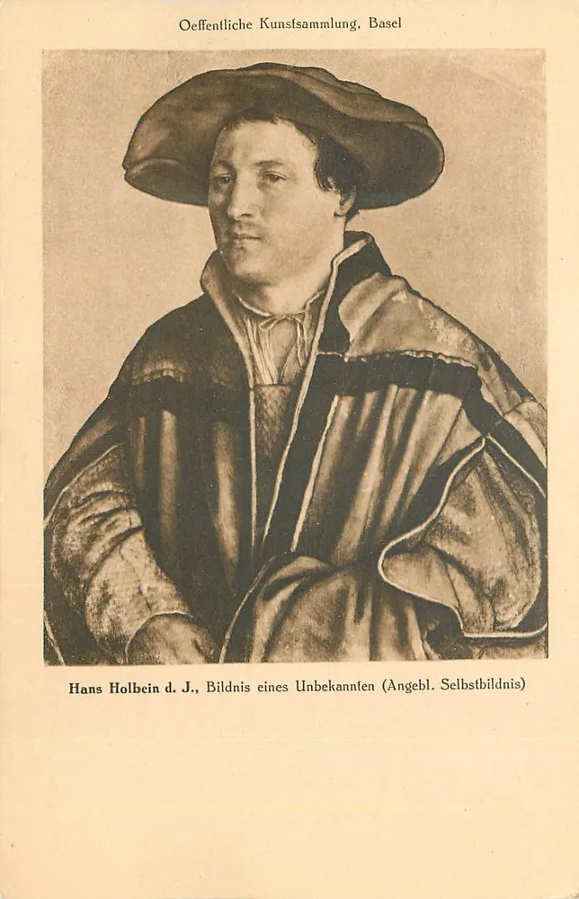 Hans Holbein d. J. — Portrait zugeschrieben einem unbekannten Künstler — Oeffentliche Kunstsammlung, Basel, Serie C¹ - Vorderseite