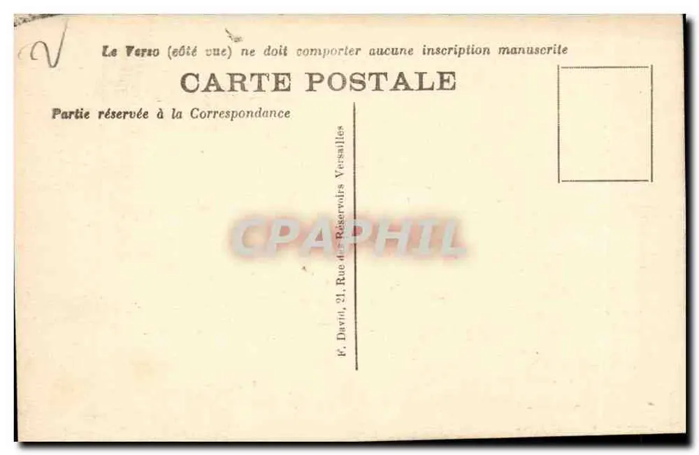 Versailles — Bosquet de la Colonnade — wydawca R. David, 21 Rue David, Versailles, nr 75 - Rewers