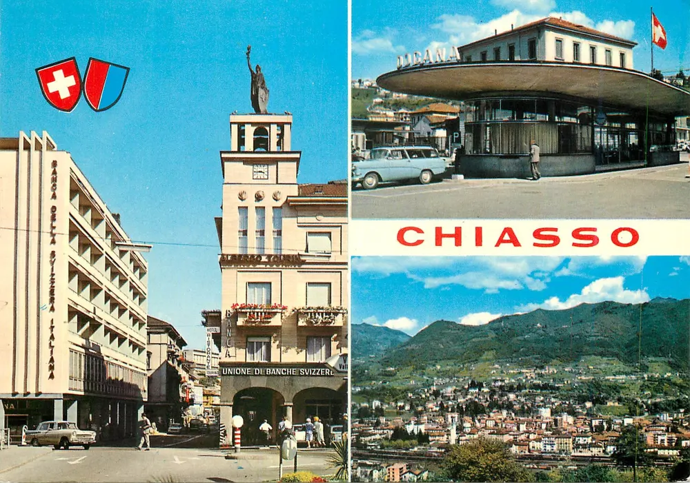 Chiasso — Fronteira italiana-suíça — editor Sabrina, n° 1-013 - Frente