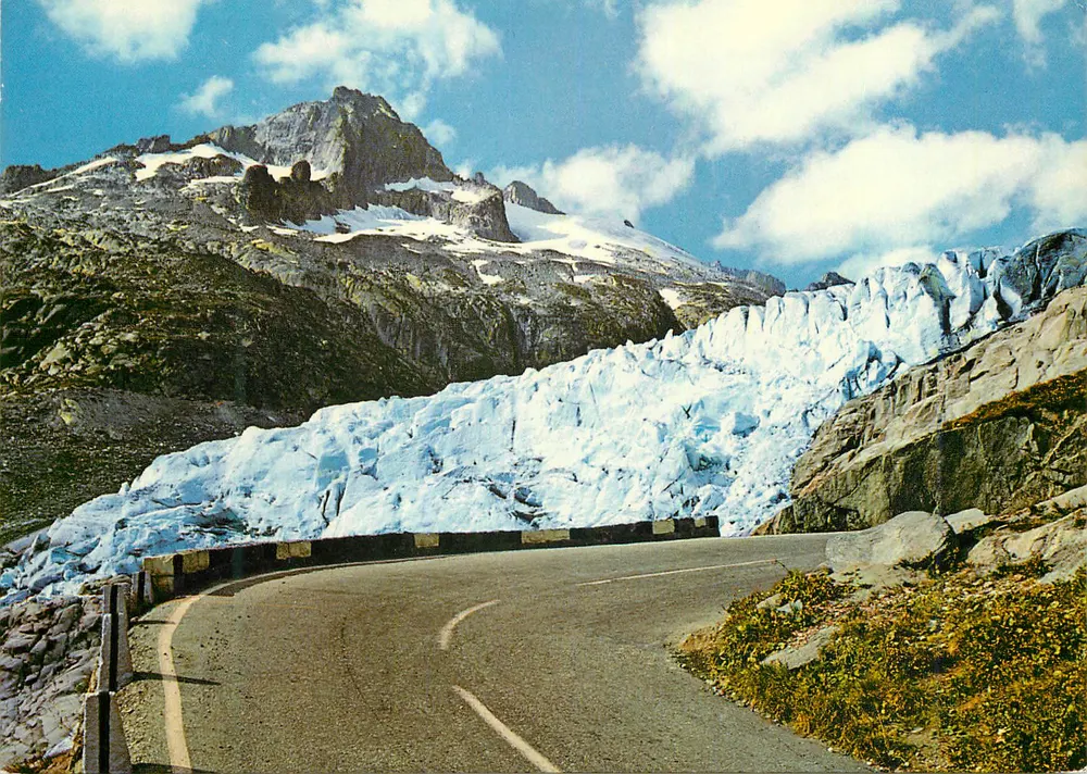 Furkapass, Rhonegletscher, Gerstenhorn 3186 m — Glacier du Rhône, Rhône-Gletscher — Verlag Otto Süssli, Thalwil-Zürich, n° 4957 C - Vorderseite