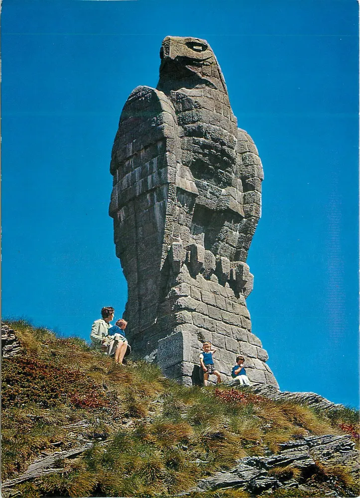 Aquila sul Passo del Simplon — Monumento alla Guardia di confine 1939–1945 — Foto Klopfenstein, n° 44966 - Recto
