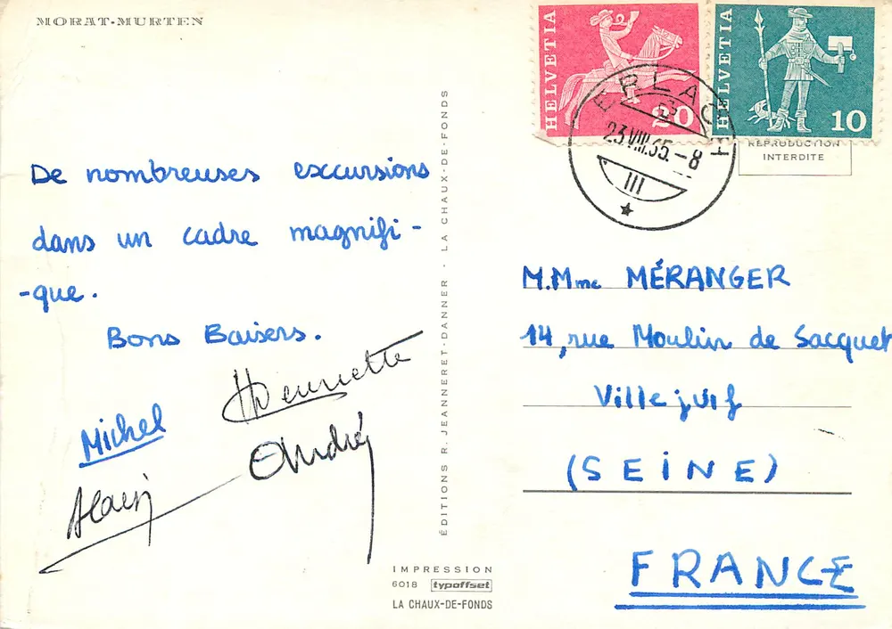 Morat — Panoramablick — Éditions R. Jeanneret-Danner - Rückseite