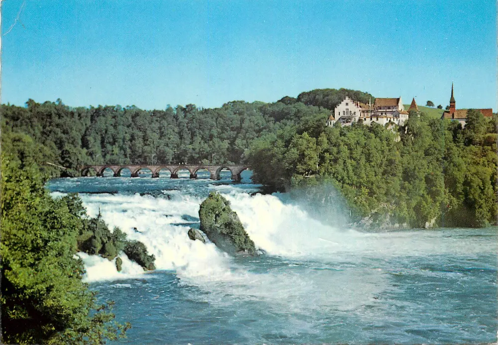 Rheinfall mit Schloss Laufen — Schweiz — Verlag Engelberger, Nr. 4808 - Vorderseite