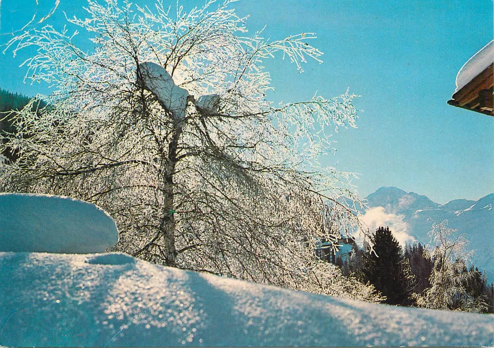 Paisagem invernal — Verbier — Edição Perrochet - Frente