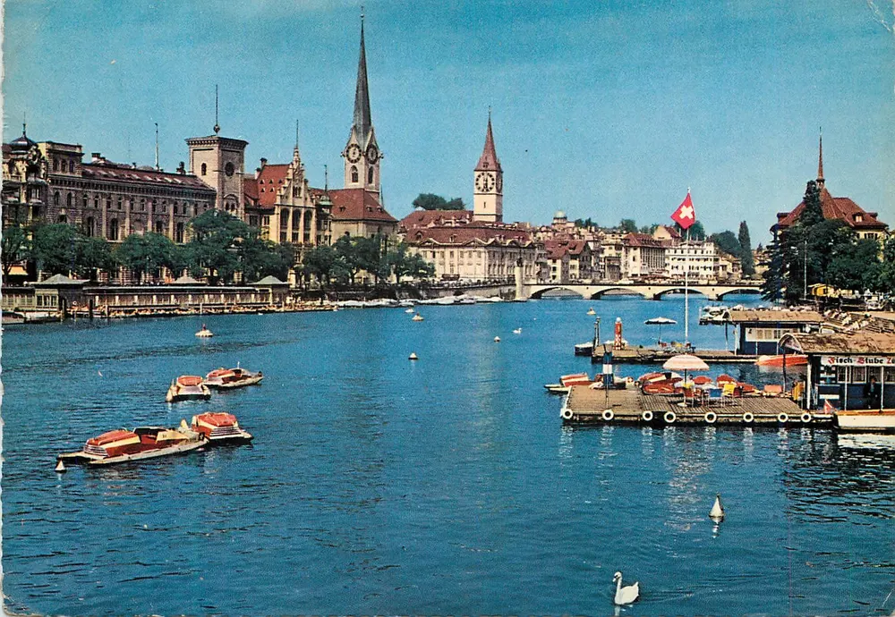 Zürich — Limmat mit Fraumünster und St. Peter — Krüger 946/9 - Vorderseite