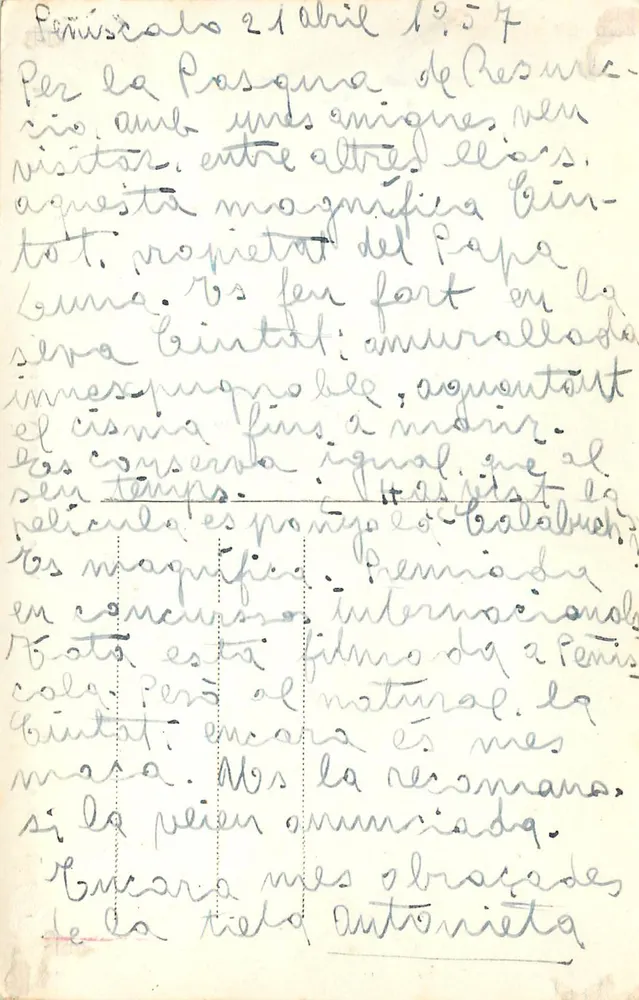 Peñíscola — Allgemeiner Blick auf die Stadt — L. Roisin-Foto - Rückseite