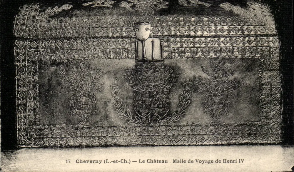 Cheverny (Loir-et-Cher) — Das Schloss. Reisekoffer von Henri IV - Vorderseite