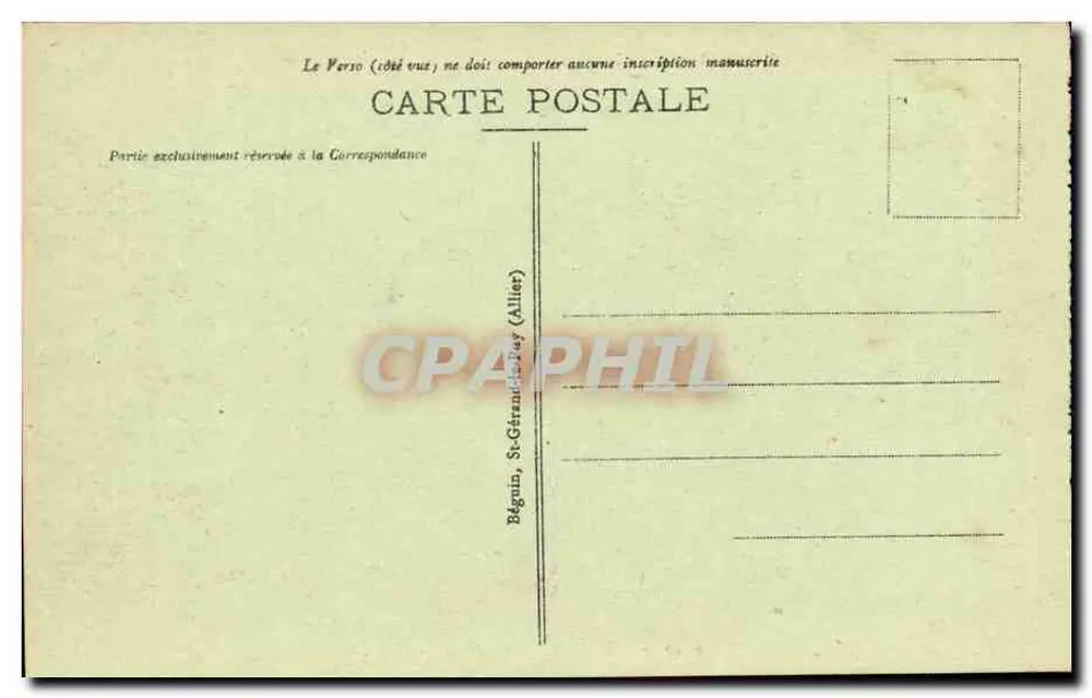 Mont-Dore — O Capucino — A Auvergne pitoresca — Editor Ideal, n° 3249 - Verso