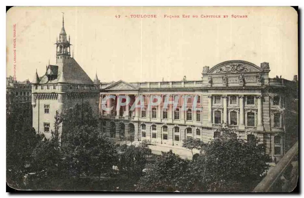 Toulouse - Fachada Leste do Capitólio e Praça — Editor Laroche, Toulouse, n°42 - Frente