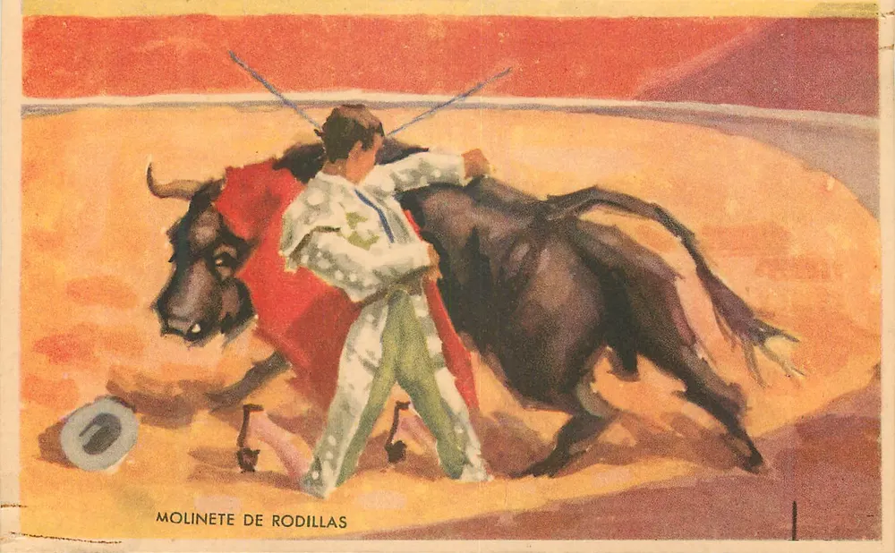 Molinete de Rodillas — cena de touro — Sirentia, série 1059 - Frente