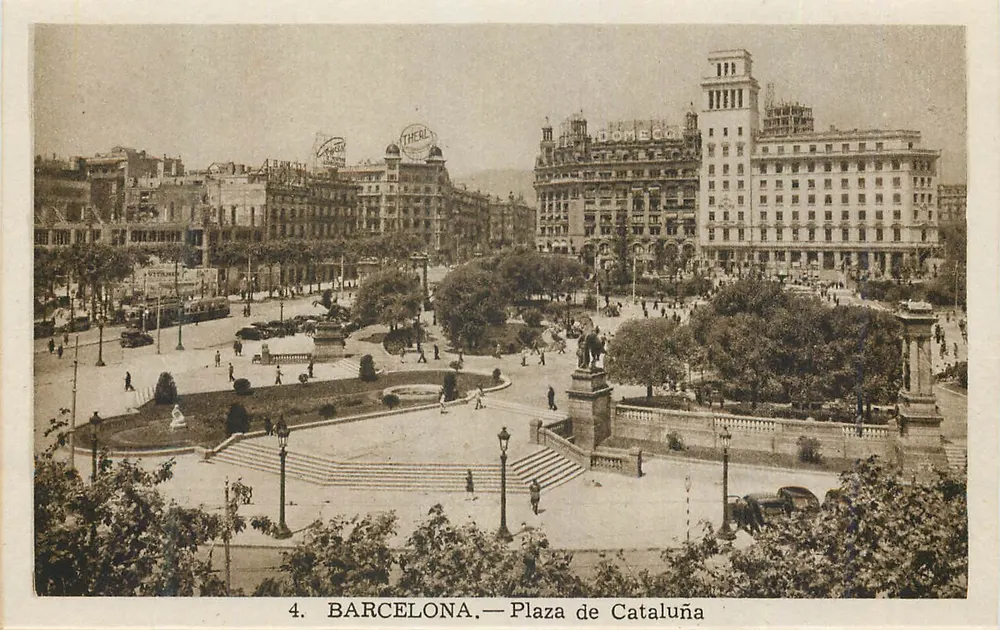 Barcellona — Piazza di Catalogna — L. Roisin, n° 423 - Recto