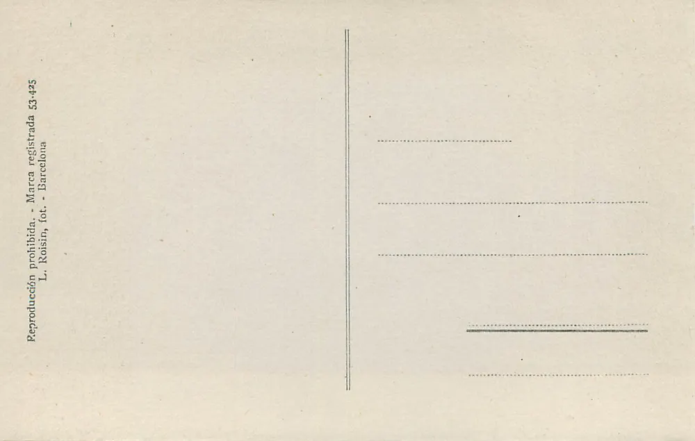 Barcelona — Plaza de la Universidad — L. Roisin, n° 15 - Rückseite