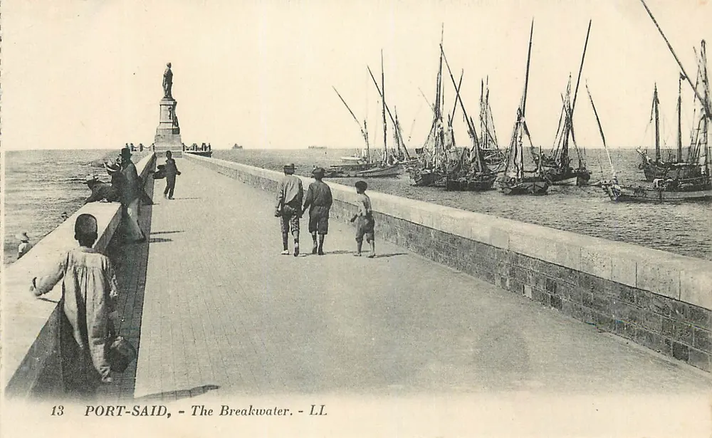 Port-Said — El muelle — LL - Anverso