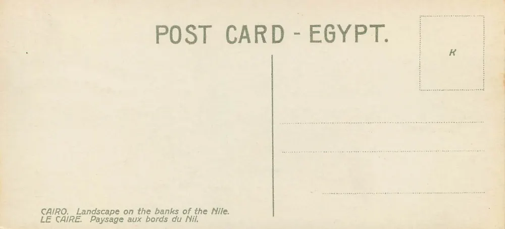 Cairo — Landschap aan de oevers van de Nijl — K - Achterkant