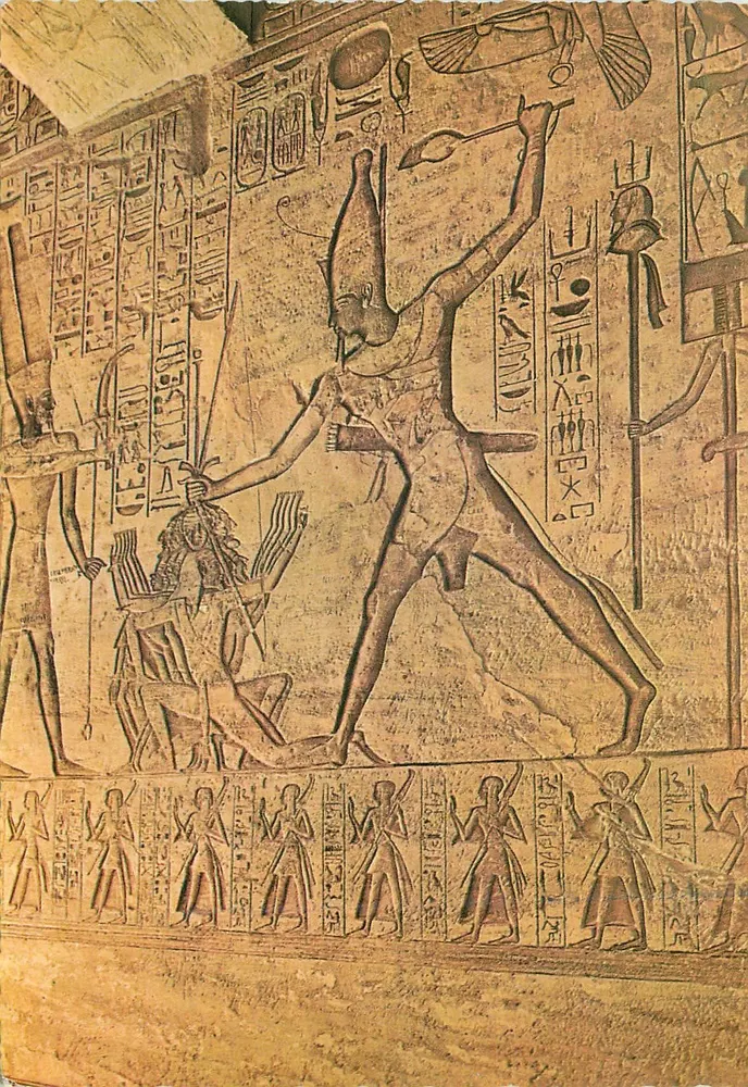 Abu Simbel — Ramsès II vernichtet seine Feinde — Kariger, n° 749/29 - Vorderseite